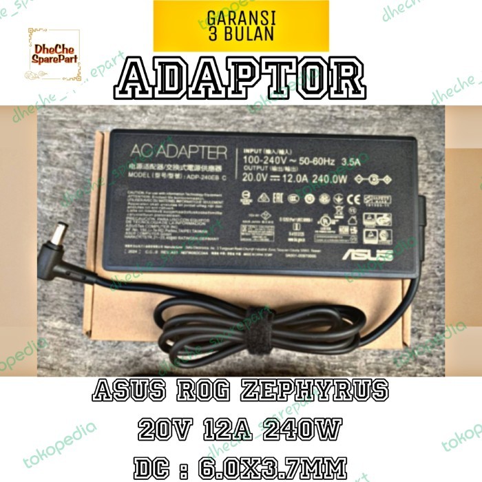 Adaptor Charger Asus ZenBook Pro Duo 15 OLED UX582 240W 20V 12A Ori