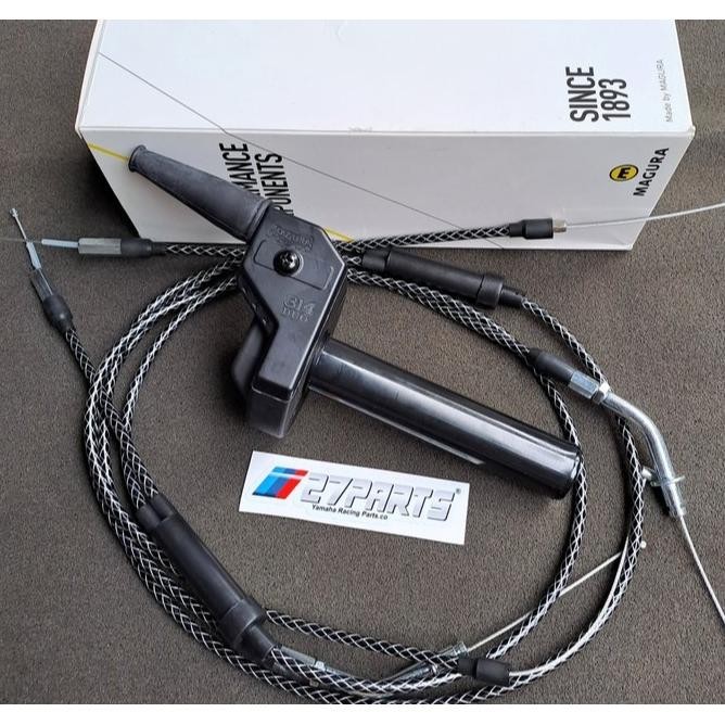 GAS SPONTAN MAGURA RX KING SET KABEL GAS CARBON 2 CABANG RX KING