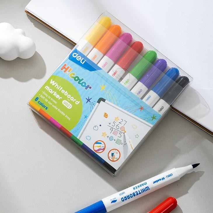 

Deli Spidol Papan Tulis Warna / Color Whiteboard Marker 8 Warna Eu021