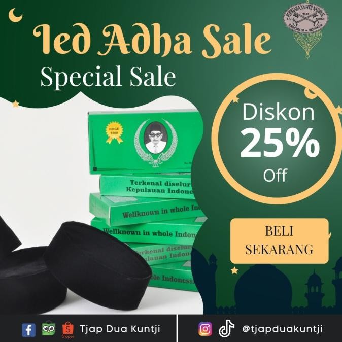 PECI TJAP DUA KUNTJI ORIGINAL / CAP DUA KUNCI / SONGKOK AS76