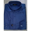 Kemeja Kerja / Kemeja Pria Cole Lengan Panjang Navy Ketupat