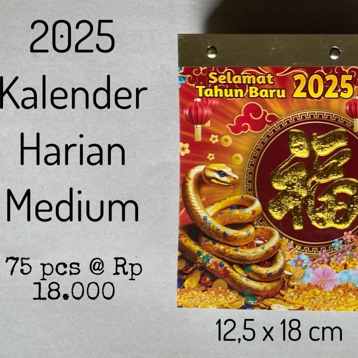 

Grosir 75 pcs Kal Harian Medium 2025