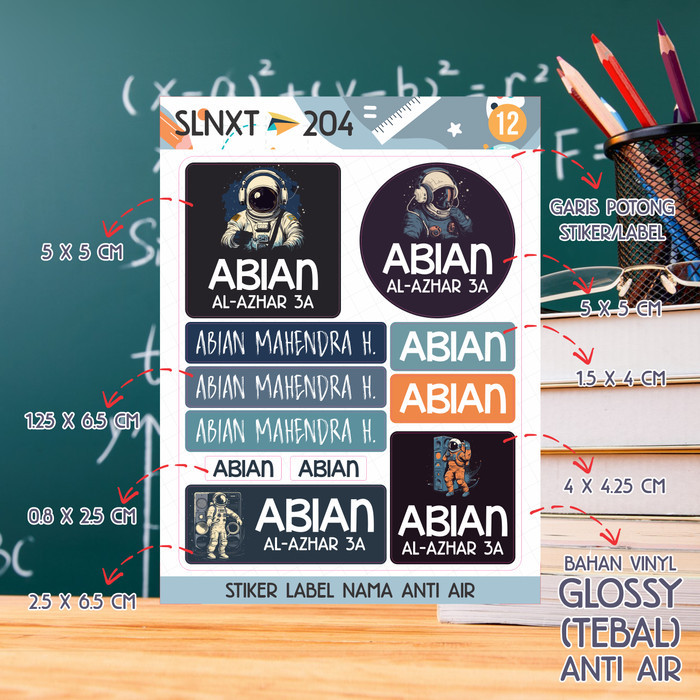 

Stiker Label Nama Anak Buku Botol Minum Lunch Box Sepatu SLNXT-204