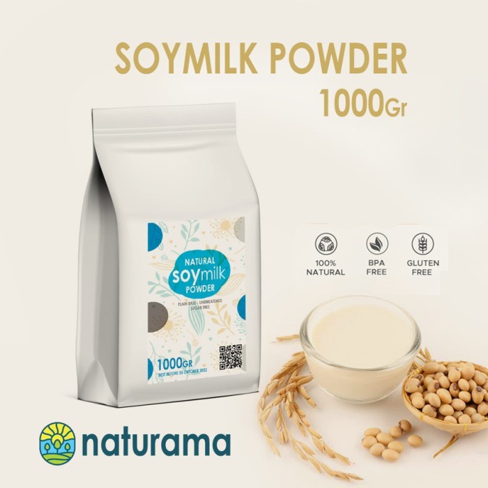 

SoyMilk Powder 1kg Naturama Bubuk Susu Kedelai Tanpa Gula