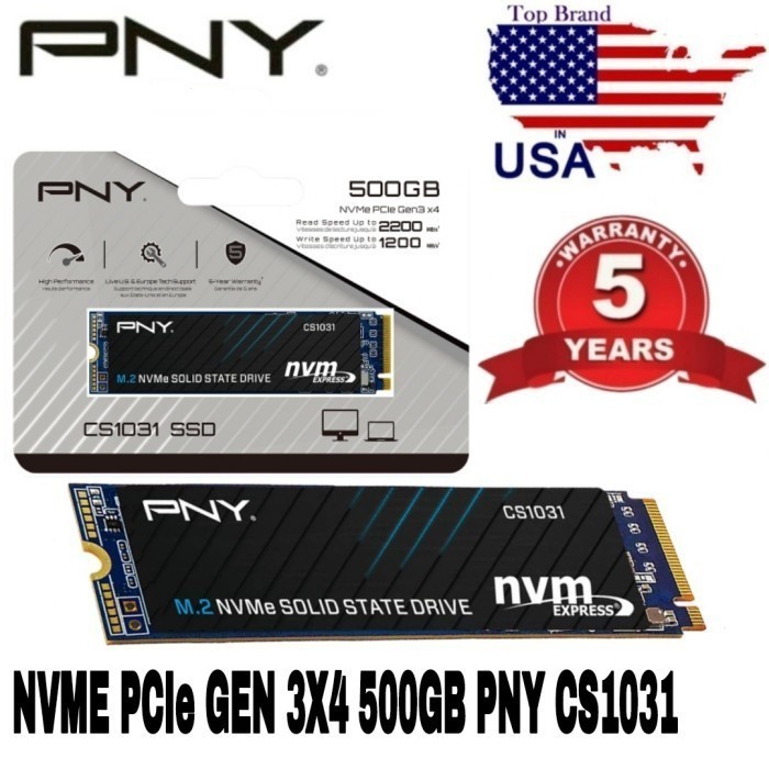 PNY SSD NVME CS1031 500GB GEN 3X4 M.2 2280