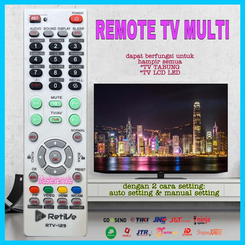 REMOT REMOTE TV MULTI / UNIVERSAL RETIVE RTV-129