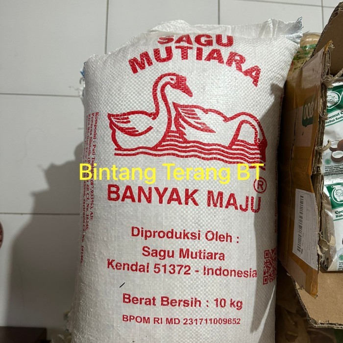 

Sagu Mutiara Banyak Maju 1 bal karung 10 kg / Banjak Madju 1 ball sak