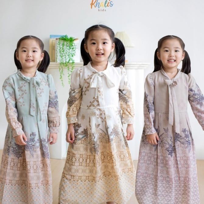 [Khalis Kids] Alisa Dress Gamis / Baju Dress Gamis Anak Perempuan GAM