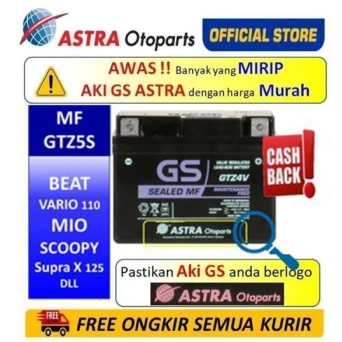 Aki Motor Beat Karbu Beat Fi Non Iss Spacy Vario 110 Gs Astra Gtz4V