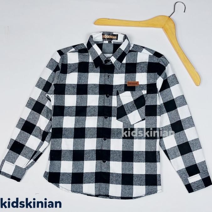 Baju Kemeja couple keluarga Ibu Ayah Anak Kemeja Kotak Flanel Hem Set 2112