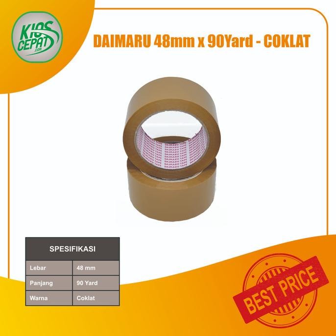 

[GO SEND] Lakban DAIMARU DUS Isi 72 (48mm x 90Yd) - Cokelat Tua 2112