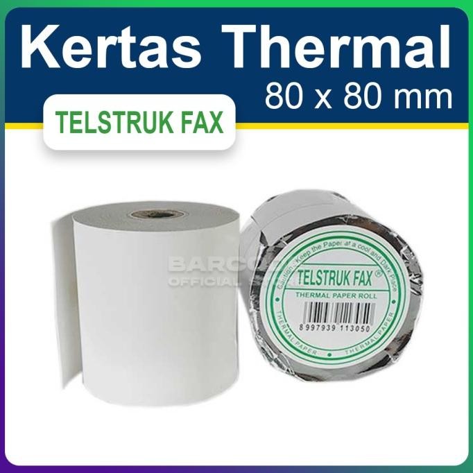 

KERTAS THERMAL TELSTRUK FAX UKURAN 80X80MM / 80X80 / 80 X 80 MM