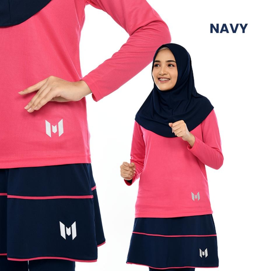 Muvaz Phoebe 45 - Rok Olahraga Wanita El Payung Bergaris Panjang 45 Cm