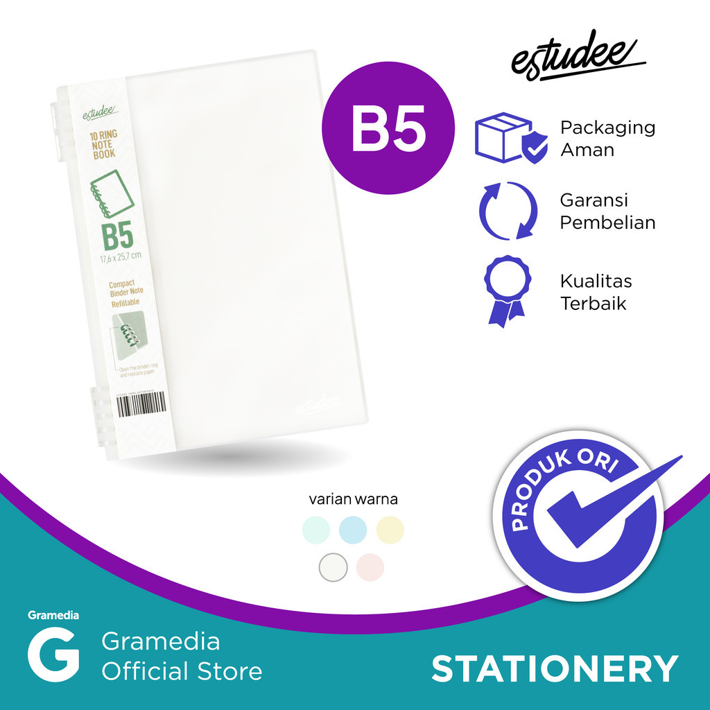 

Estudee 10Ring Notebook B5 White
