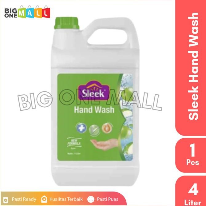 TERMURAH - Sleek Hand Wash 4L, Sabun Cuci Tangan Antibacterial 4 Liter Jerigen