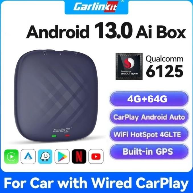 CarPlay AI Box GPS Wireless Android, 4G LTE  2+32GB