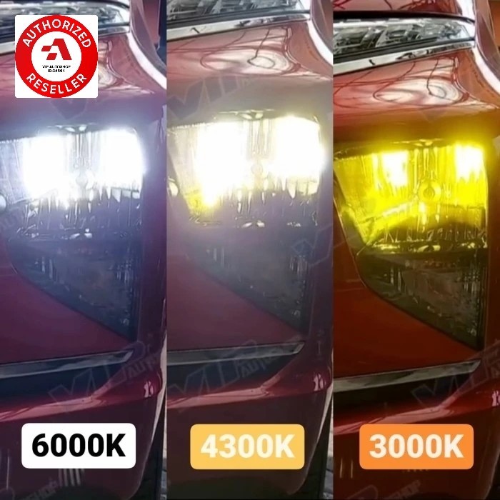 Lampu Mobil Utama High Beam Low Led Autovision H4 Carbon Rs 3 Warna