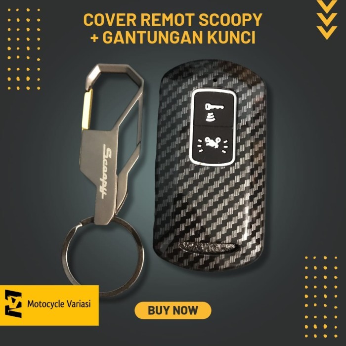 COVER REMOT SCOOPY + GANTUNGAN KUNCI LOGO SCOOPY