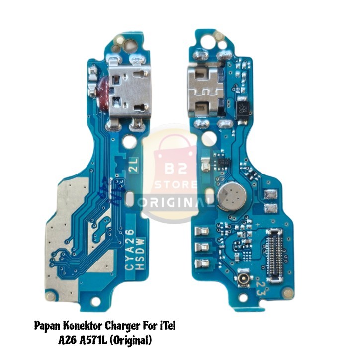 PAPAN KONEKTOR CAS / PCB BOARD / CON CHARGER ITEL A26 A571L ORIGINAL