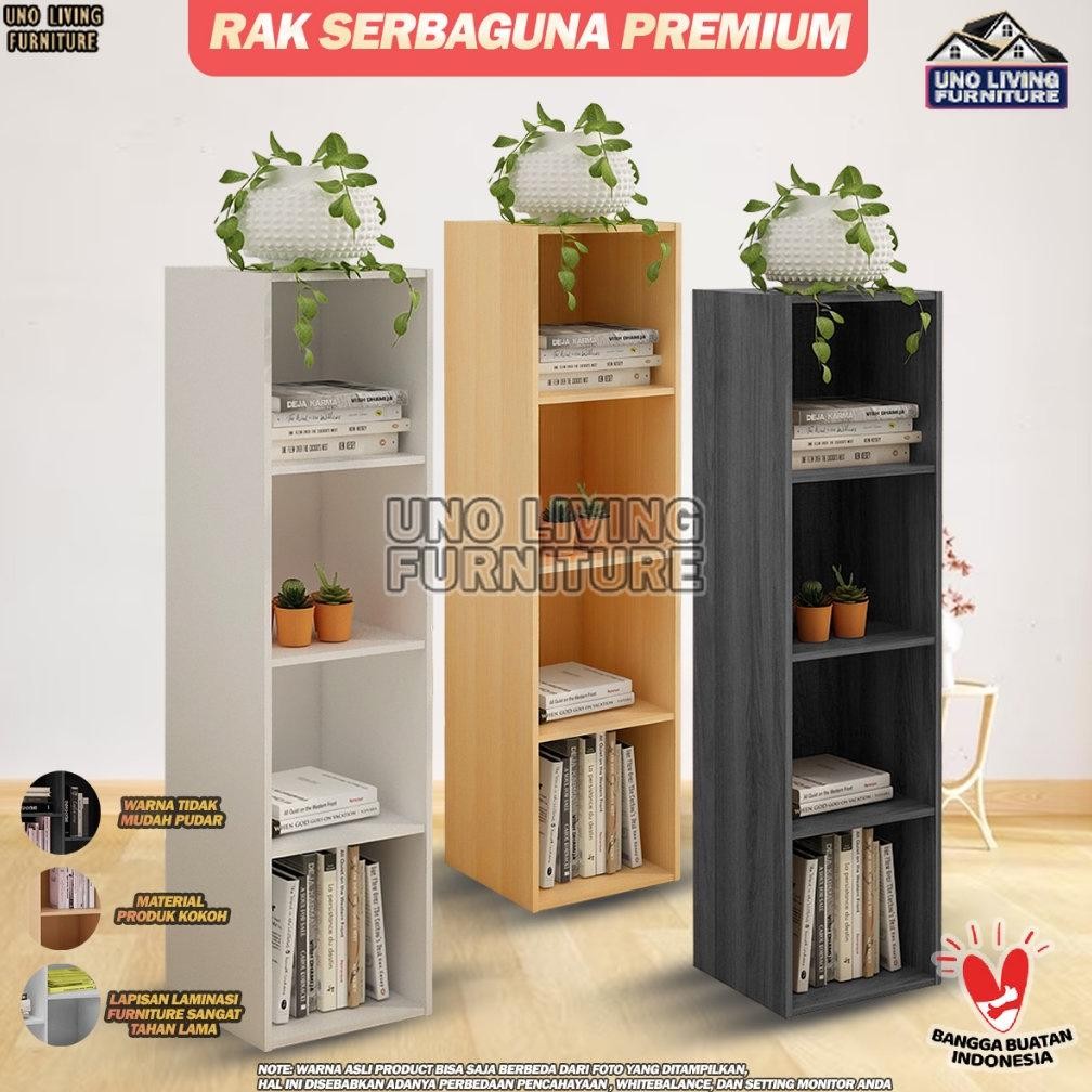 RAK BUKU SERBAGUNA 4 SUSUN LEMARI BUKU RSG 4 SUSUN RAK SERBAGUNA RAK SEPATU RAK KAYU RAK SUSUN