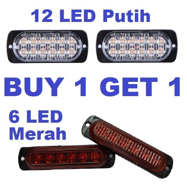 LAMPU LED TRUK MOBIL MOTOR TEMPEL SAMPING 6 MATA 12 TITIK SIDE LAMP