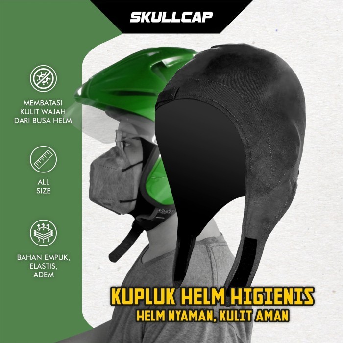 TOPI KUPLUK HELM BIKER SEPEDA MOTOR SKULL CAP FUNCOVER