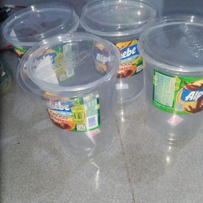 TERBATAS Toples Plastik Bekas Wadah Permen Bisa Buat Ikan Cupang Dll