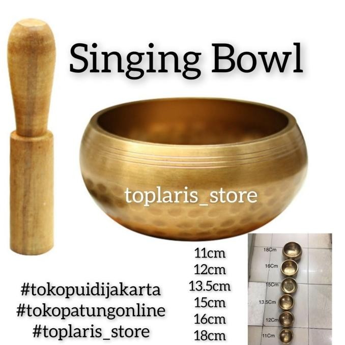 

Ready Singing Bowl Tibet 7 Logam Hand Made 5in