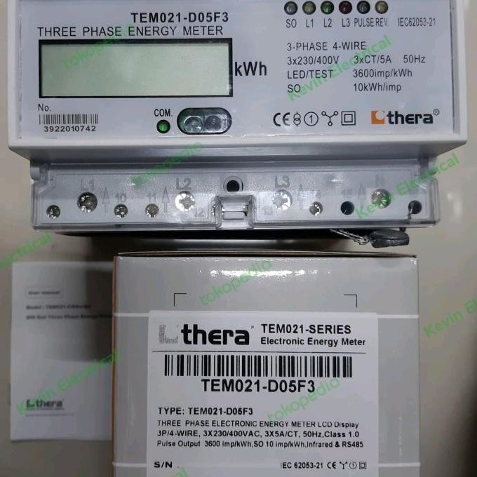 Diskon Thera Tem021-D05F3 Kwh Meter Lcd