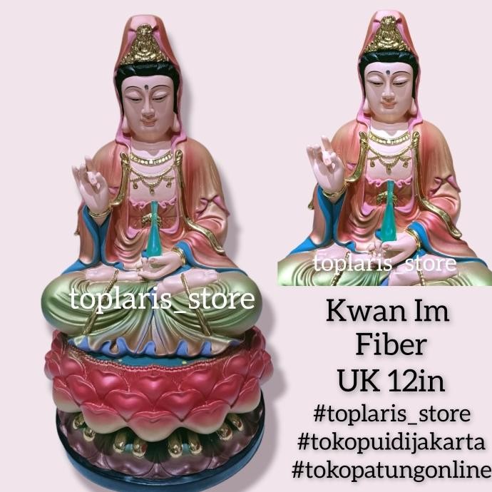 

Ready Patung Kwan Im Guan Yin Fiber 12in 022 New