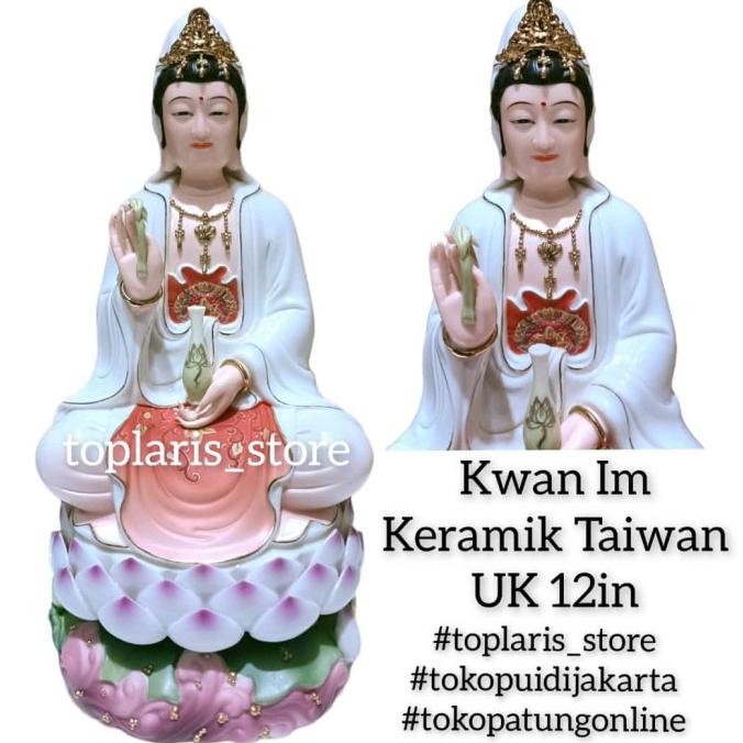 

Ready Patung Kwan Im Keramik Taiwan 12in 022