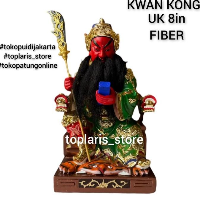 

Ready Patung Kwan Kong Duduk Fiber 8in 022