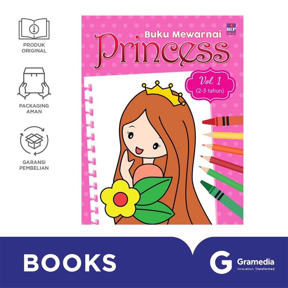 Buku Mewarnai Princess Vol.1