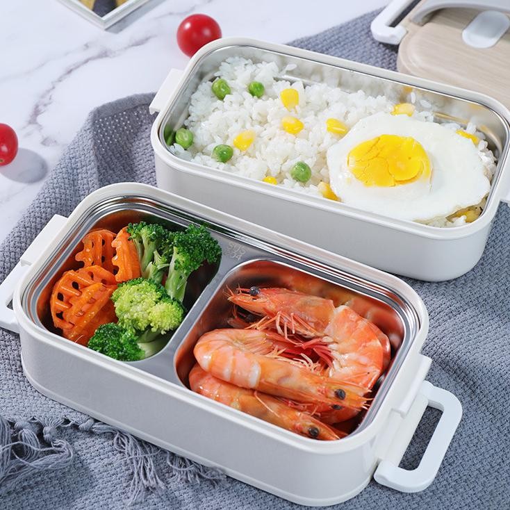 SutangBento Lunchbox Staable Stainless Steel 304 Kayu Jepang Lunch Box 2 Tingkat / Rantang Kedap Uda