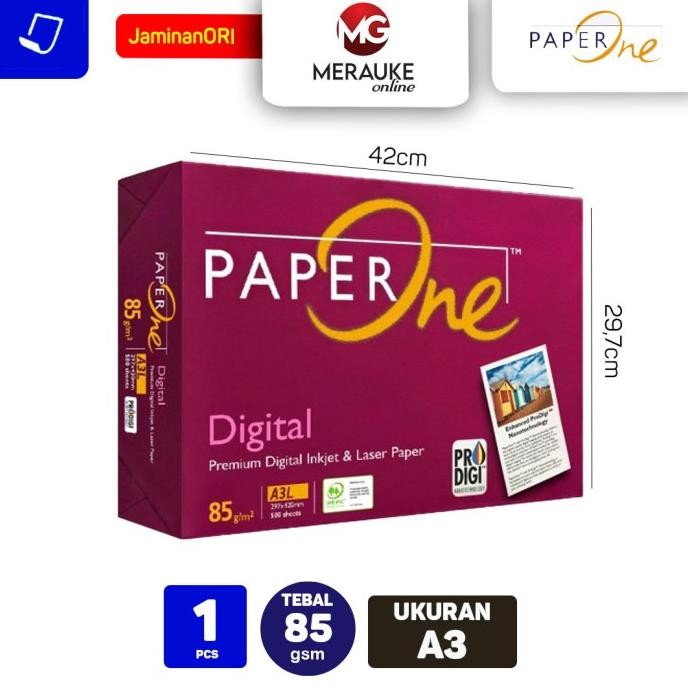 

BEBAS ONGKIR - Kertas HVS Paper One A3 85gsm isi 500 Lembar