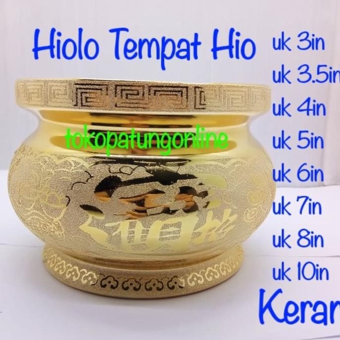 

Ready Hiolo Tempat Hio Emas Keramik uk 3.5in