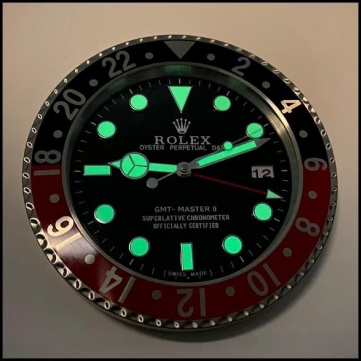 Jam Dinding Rolex Submariner Black Movement Swipe 35Cm