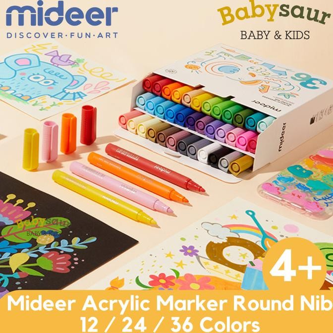 

Sale Mideer Acrylic Marker Round Nib Spidol Warna Alat Sekolah Anak 4+