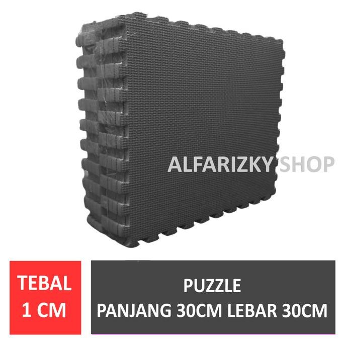 PUZZLE EVAMAT MATRAS TIKAR KARPET 30x30x1 MEREK ECOMAT HITAM