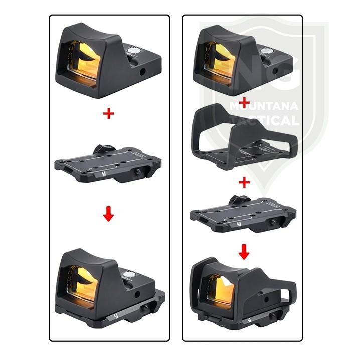 REX SI Style Reflex Exoskeleton RMR Red Dot Sight Scope Mount Tactical Premium