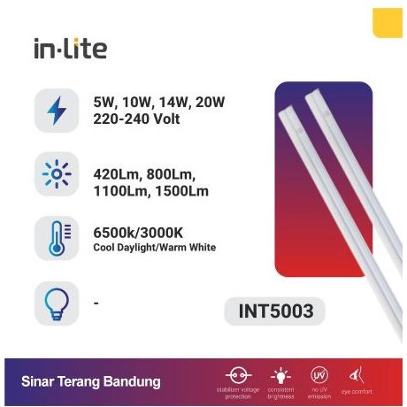 Lampu Led T5 Inlite 20 Watt INT5003 - Putih Baru