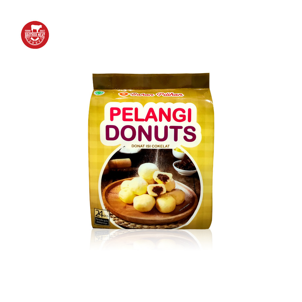 

Pelangi Donuts, Donat Cokelat isi 24 Halal