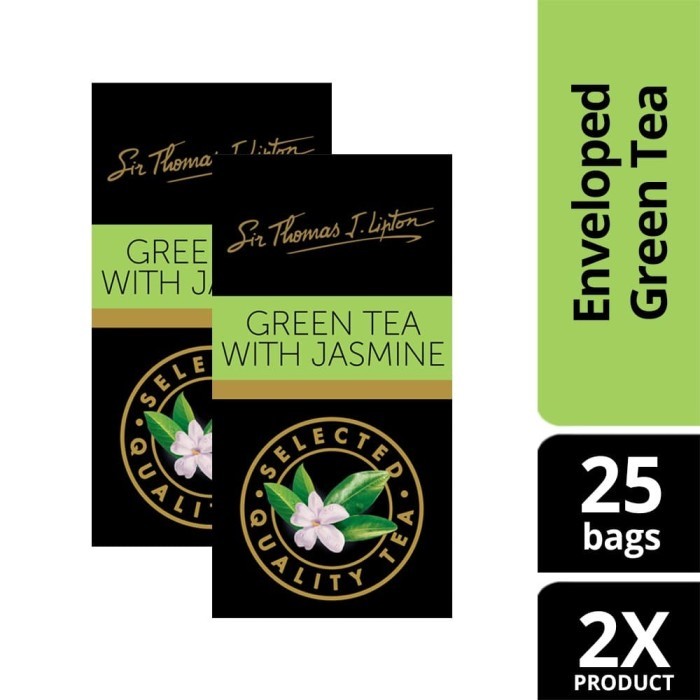 

Promo!! Lipton Green Tea With Jasmine Stl 25X2G Twin Pack