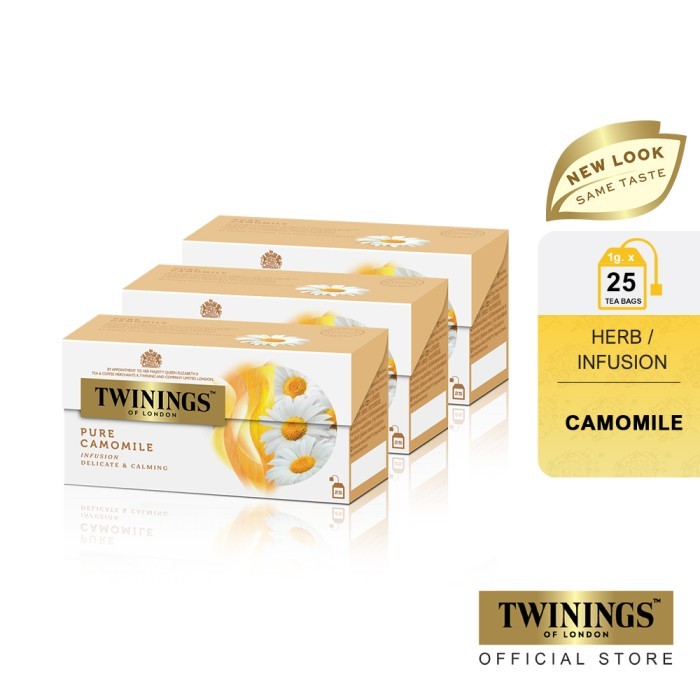 

Terlaris Twinings Paket Bundle Set 3 Teh Celup Pure Camomile 25X1Gr