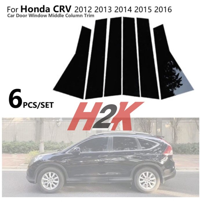 Aksesoris Cover Pillar Pilar Jendela Pintu Garnish Honda Crv 2012-2016