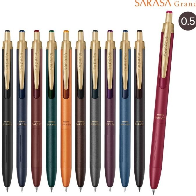 

NEW Zebra Sarasa Grand New Version 0.3mm 0.5mm Vintage Retro Color Gel Ink Pen Pulpen Premium JJ57 JJH57