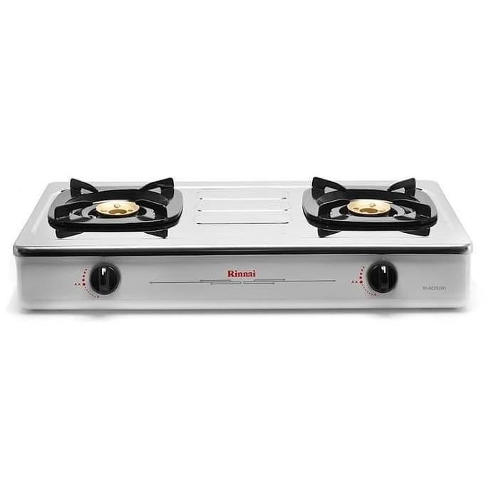 Kompor gas rinai rinnai 2 tungku stenlis stainless RI-602EW putih