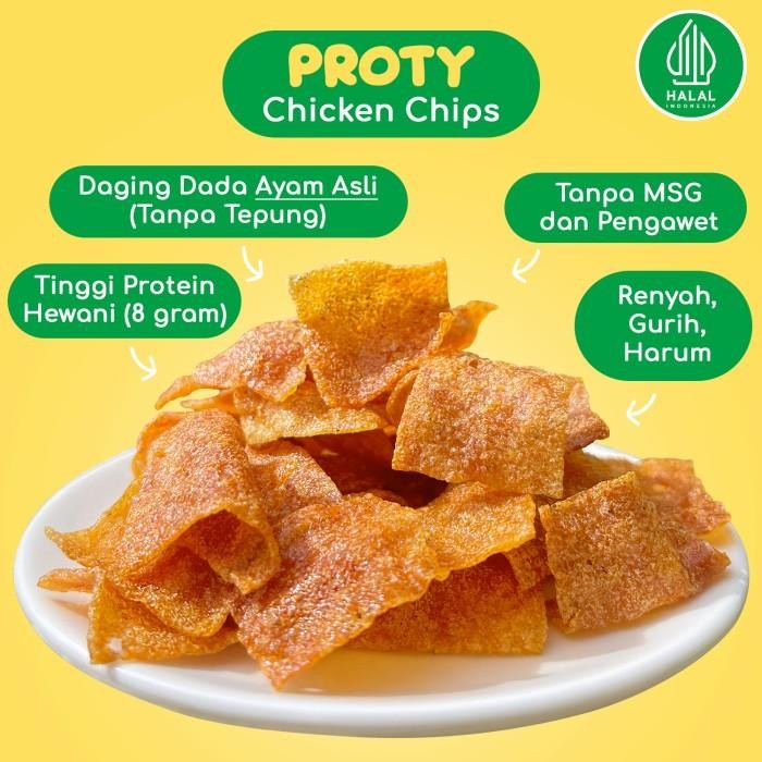 

Anak Susah / Tidak Mau Makan Proty Chicken Chips Ori(2Pcs)+Rumputlaut(1Pcs) - Non Msg Dan Pengawet
