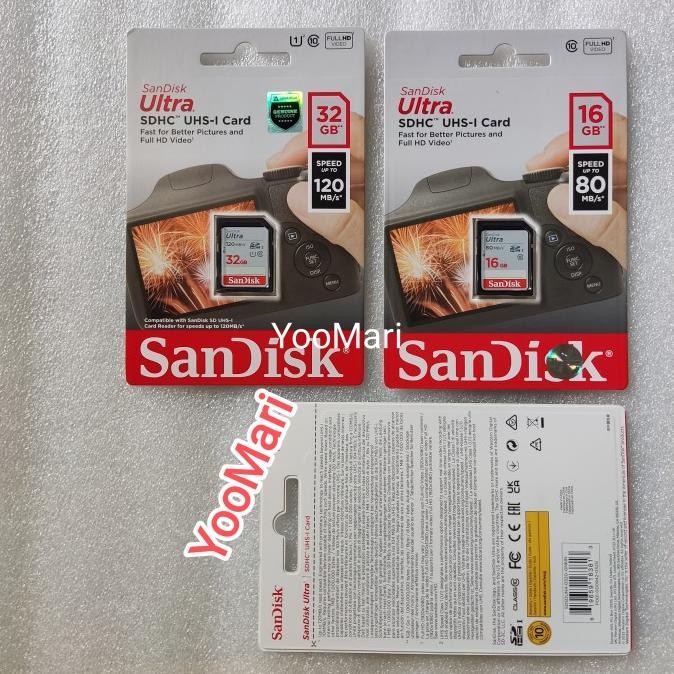 TERLARIS - Memori Sandisk original memory card camera SDHC card 16 32 64 128 Gb