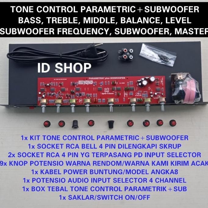 Kit TONE CONTROL PARAMETRIC SUBWOOFER+BOX TEBAL 1 Paket Sesuai Catatan